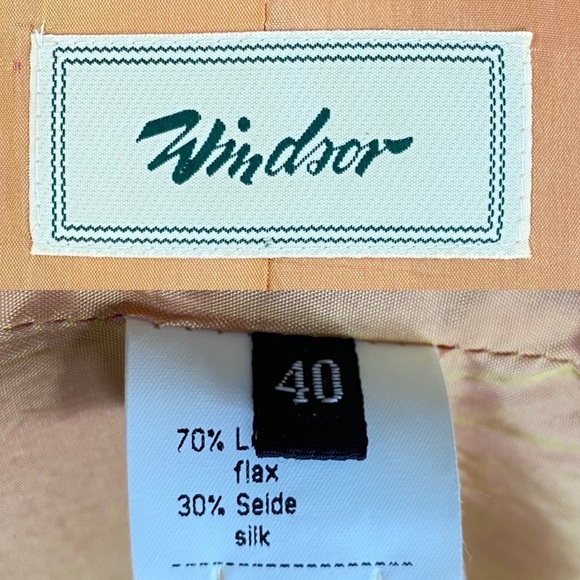 CLASSIC LUXURY VINTAGE WINDSOR BLAZER FLAX SILK CORAL SIZE EURO 40 - Picture 17 of 17